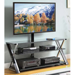 Whalen 3-In-1 Black TV Console for TVs up to 60"