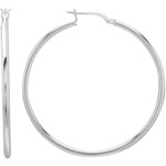 Polished Sterling Silver Hoop Earrings