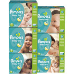 Pampers Baby Dry Diapers Economy Pack Plus, (Choose Your Size)