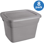 Sterilite 18-Gallon (72-Quart) Storage Box, Set of 8