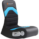 X Rocker Boomer 2.1 Wireless Audio Gaming Chair, Black/Blue, 5171901