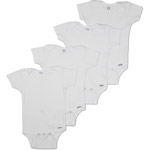 Gerber Newborn Baby Unisex Short Sleeve Onesie Bodysuits, 4-Pack