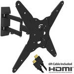 Ematic Full Motion Articulating Tilt/Swivel Universal Wall Mount for 17"-55" TVs with 6' HDMI Cable