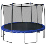 Skywalker 15' Round Trampoline & Enclosure, Blue