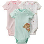 Child of Mine by Carter's Newborn Baby Girl Bodysuits, 3-Pack