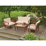 Better Homes and Gardens Sutton Island 4-Piece Patio Conversation Set, Seats 4