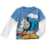 Thomas the Train Toddler Boy Long Sleeve Hangdown Graphic Tee Shirt