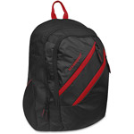 Urban Sport Double Zipper 17" Backpack in Red