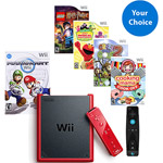 Nintendo Wii Mini Ultimate Bundle w/ Choice of 4 Games and Accessory - $40 Value!