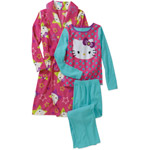Hello Kitty Girls' 3 Piece Robe Set