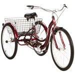 26" Schwinn Meridian Adult Tricycle in Cherry, Blue, Silver, or Mint Green