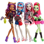 Monster High Ghouls' Night Out Dolls, 4-Pack